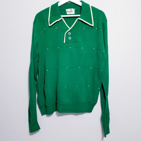 Vintage Other - Vintage 50's 60's Koala green pull over mid century sweater LARGE